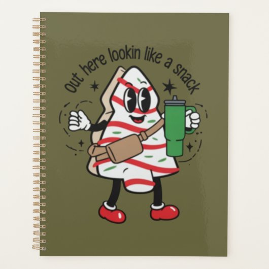 Het ziet eruit als een snack kerstboom taart planner (Voorkant)