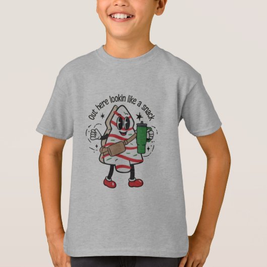 Het ziet eruit als een snack kerstboom taart t-shirt (Voorkant)