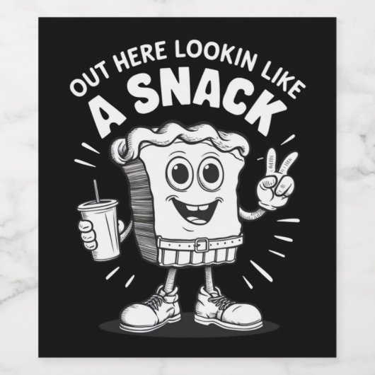 Het ziet eruit als een snack kerstboom taart wijn etiket (Enkel label)