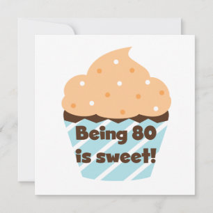 Het zijn 80 is Sweet Birthday T-shirts en Gifts Kaart