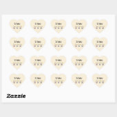 Het zijn drieling!, aangepaste drieling baby's hart sticker (Vel)
