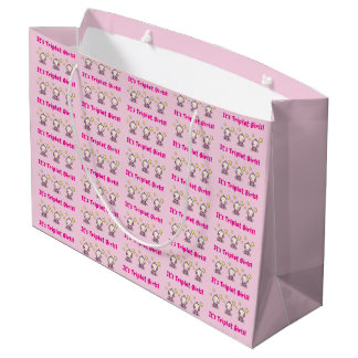 Het zijn drieling meisjes!, Cadeaupapier voor drie Groot Cadeauzakje