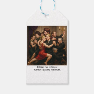 Het zijn er altijd twee nodig om te tangoën, maar  cadeaulabel