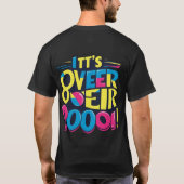 "Het zijn er meer dan 9000!" Retro T-shirt ontwerp (Achterkant)