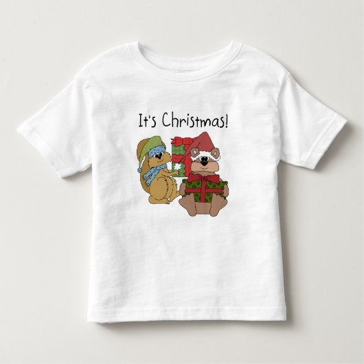 Het zijn kerstshirts en cadeautjes kinder shirts (Voorkant)