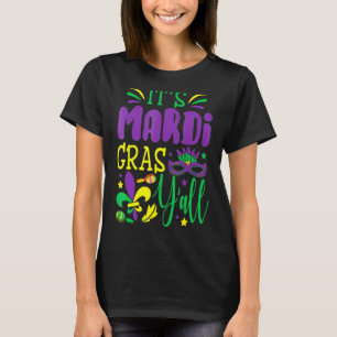Het zijn Mardi Gras Y'all grappige carnival kralen T-shirt