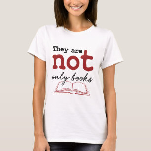Het zijn niet alleen boeken boekenwurm lezen minna t-shirt