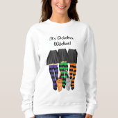 Het zijn Oktober Witches - Drie Witches en Katten Trui (Voorkant)