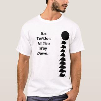 Het zijn schildpadden helemaal naar beneden t-shirt