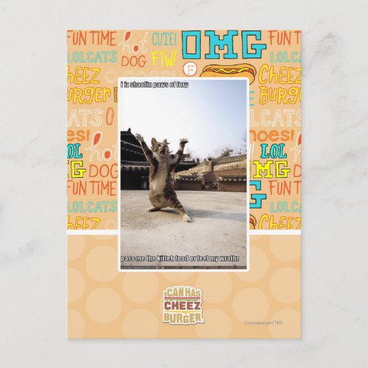 Het zijn shaolin poten van woede briefkaart (Voorkant)