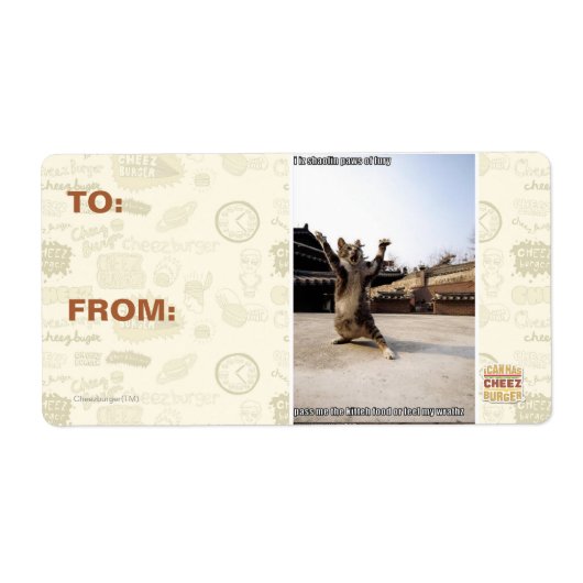 Het zijn shaolin poten van woede etiket (Voorkant)