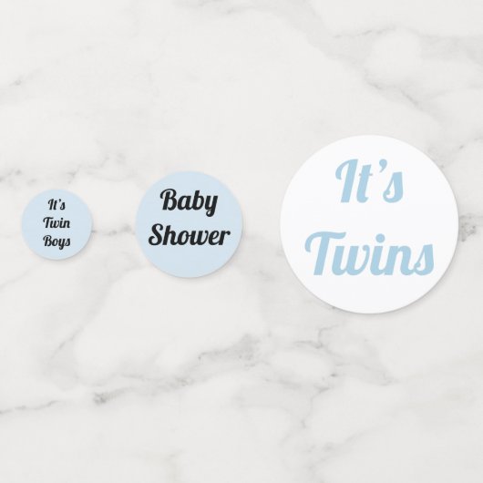 Het zijn tweelingjongens! Baby showers confetti (Achterkanten)