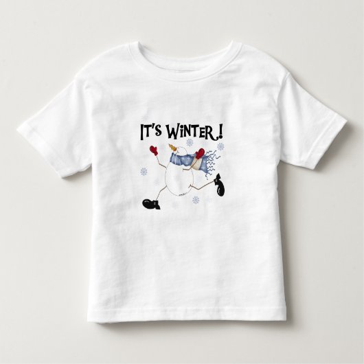 Het zijn Winter Snowman Feestdagen Kinder Shirts (Voorkant)