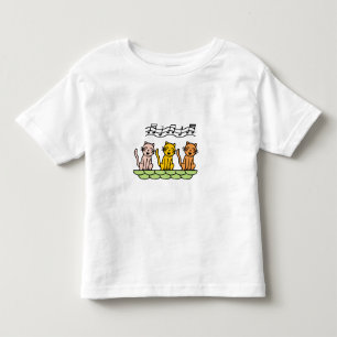 Het zingen Kat Kinder Shirts