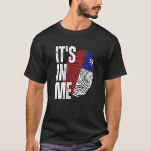 Het zit in mij Chileense vlag vingerafdruk Chileen T-shirt