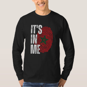 Het Zit In Mij Marokko Vlag Vingerafdruk Marokkaan T-shirt
