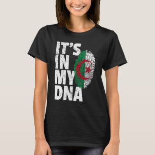 Het zit in mijn DNA Algerijnse vlag Mannen vrouwen T-shirt
