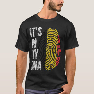 HET ZIT IN MIJN DNA België Vlag Mannen Vrouwen Kin T-shirt