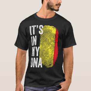 Het zit in mijn DNA Belgische vlag Belgische voetb T-shirt