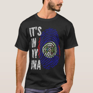 HET ZIT IN MIJN DNA Belize Flag Mannen Vrouwen Kin T-shirt