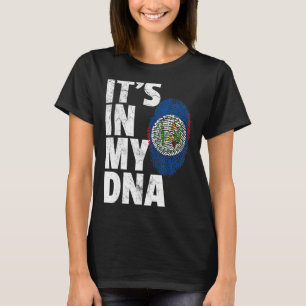 HET ZIT IN MIJN DNA Belize Flag Official Pride Gif T-shirt