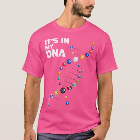 Het zit in mijn DNA biljart T-shirt (Voorkant)