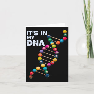 Het zit in mijn DNA biljartspeler sportliefhebber Kaart