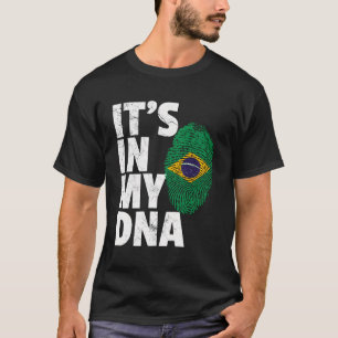 Het zit in mijn DNA Braziliaanse vlaggenpride wort T-shirt