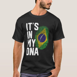HET ZIT IN MIJN DNA Brazilië Braziliaanse Vlag Erf T-shirt