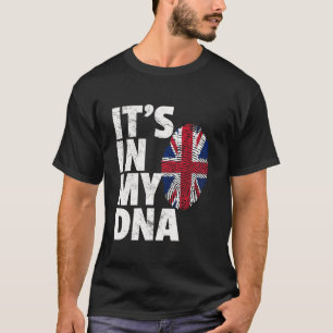 HET ZIT IN MIJN DNA Britse vlag Engeland Verenigd  T-shirt
