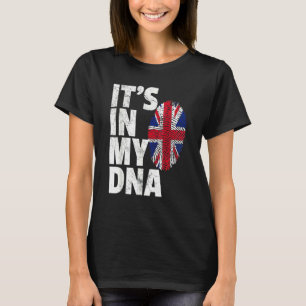 Het Zit In Mijn Dna Britse Vlag Engeland Verenigd  T-shirt