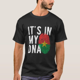 Het zit in mijn DNA Burkina Faso Vlag Vingerafdruk T-shirt