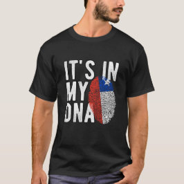 Het zit in mijn DNA Chili Vlag Vingerafdrukken T-shirt