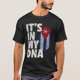 HET ZIT IN MIJN DNA Cubaanse Cuba Vlag Land Matchi T-shirt