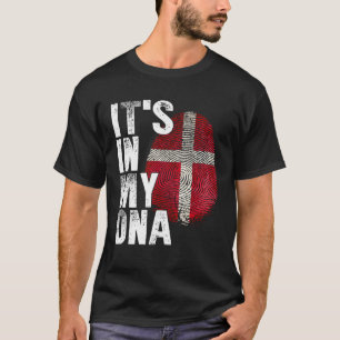 Het zit in mijn DNA Denemarken Vlag Deens T-shirt