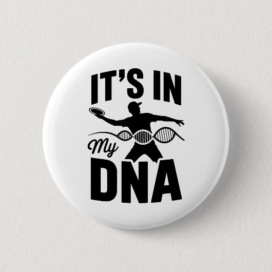 Het zit in mijn DNA disc golf Ronde Button 5,7 Cm (Voorkant)