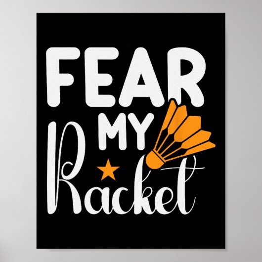 Het zit in mijn DNA Dminton Shuttle Racket Dminton Poster (Voorkant)