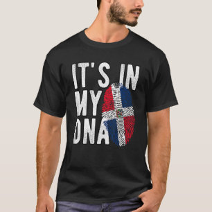 het zit in mijn DNA Dominicaanse Republiek vlag Vi T-shirt