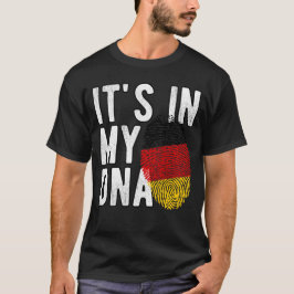 Het zit in mijn DNA Duitsland Vlag Vingerafdrukken T-shirt