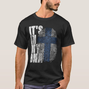 Het zit in mijn DNA Finse Suomi Finland Flag Gifts T-shirt
