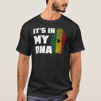 Het zit in mijn DNA Ghana Vingerprint Mannen Vrouw T-shirt