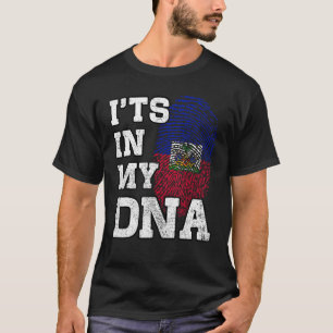 Het zit in mijn DNA Haïtiaanse vingerafdruk Trots T-shirt