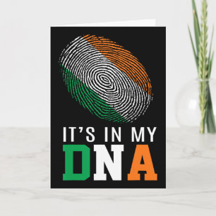 Het Zit In Mijn Dna Ierland Ierse Vlag Cadeaus Man Kaart