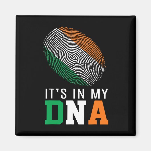 Het Zit In Mijn Dna Ierland Ierse Vlag Cadeaus Man Magneet (Voorkant)