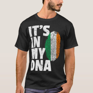 HET ZIT IN MIJN DNA Iers Ierland Vlag St. Patrick' T-shirt