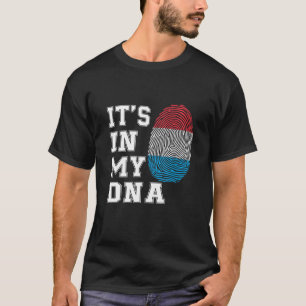 Het zit in mijn DNA Luxemburg Trots Luxemburg Vlag T-shirt