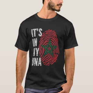 Het zit in MIJN DNA Marokko vlag Funny Moroccan T-shirt