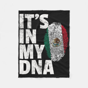 Het zit in mijn DNA Mexicaanse Mexicaanse vlag Cin Fleece Deken