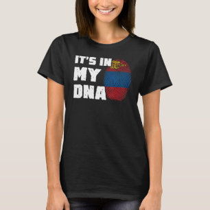 Het zit in mijn DNA Mongolië Vingerafdruk Mannen V T-shirt