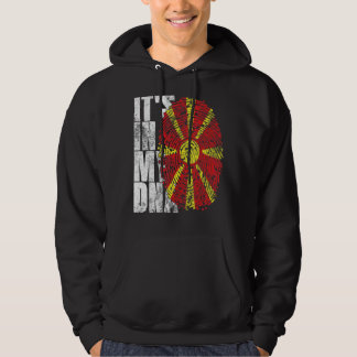 Het zit in mijn DNA Noord-Macedonisch grafisch Mac Hoodie